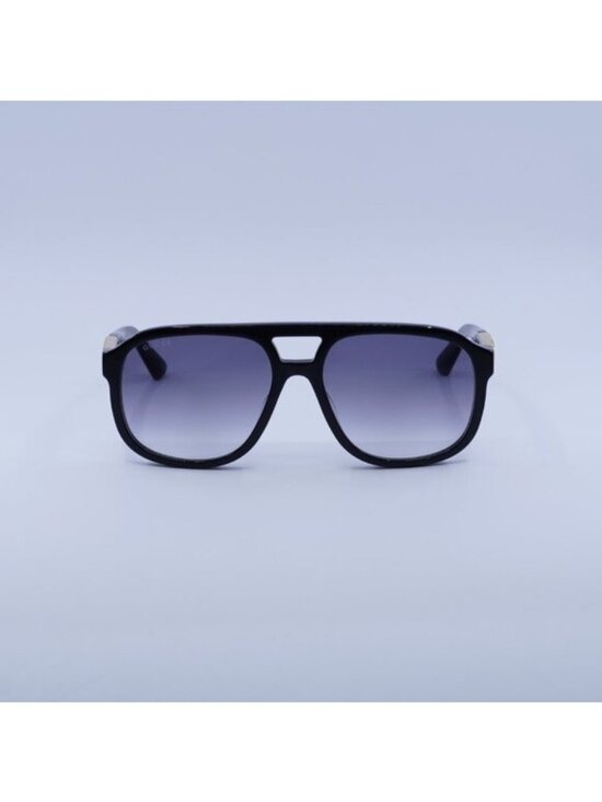 Gucci GG1188S 002 Sunglasses Black Aviator Frame, Grey Lenses main image 4